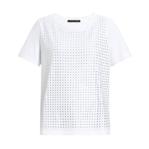 Marina Rinaldi Glittrande T-shirt med dekorativa stenar White, Dam