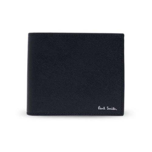 Paul Smith Svart Läder Bi-Fold Plånbok Black, Herr