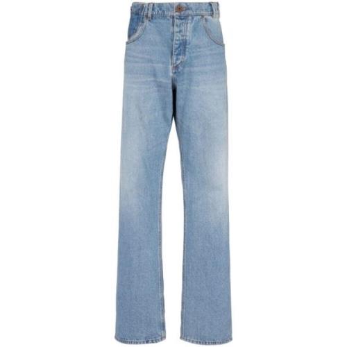 Balmain Bred Ben Bomullsjeans Blue, Herr