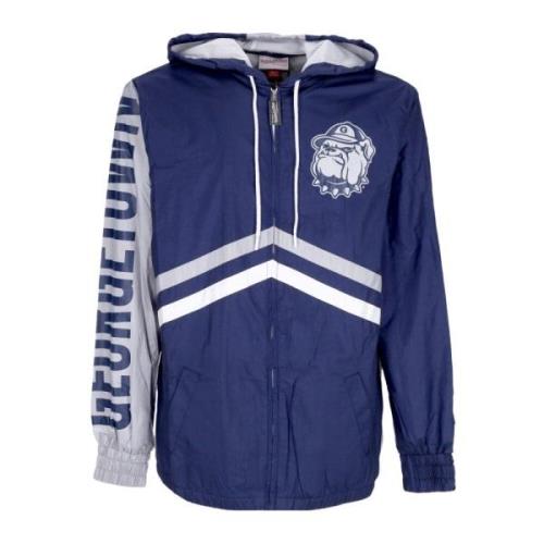 Mitchell & Ness Georgetown Hoyas Windbreaker Jacka Blue, Herr