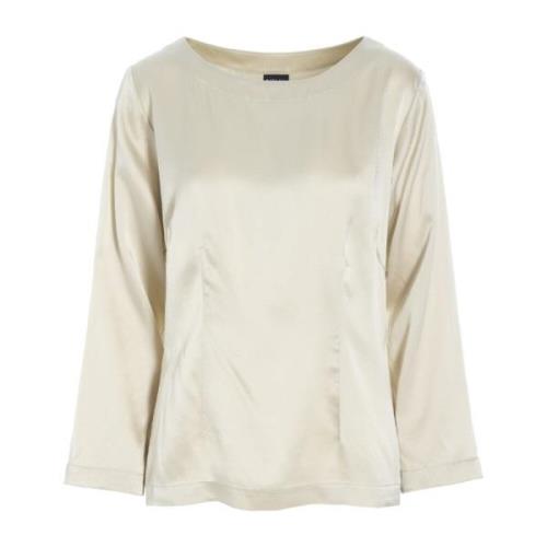 Bitte Kai Rand Silke Ivory Blus Shiruku Stil Beige, Dam