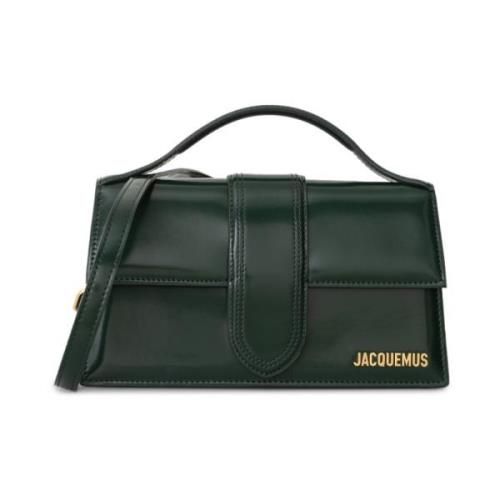 Jacquemus Grön Läder Baby Tote Väska Green, Dam