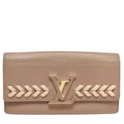 Louis Vuitton Vintage Pre-owned Laeder plnbcker Beige, Dam