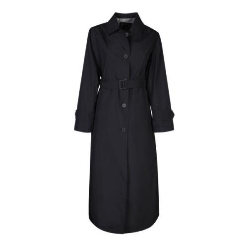 Herno Svart Trenchcoat Vattenavvisande Black, Dam