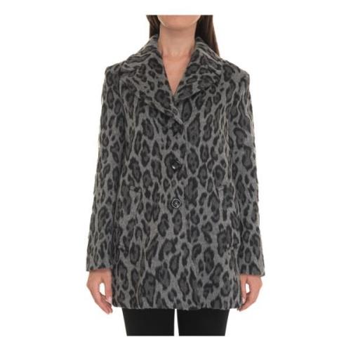 Pennyblack Animalier Print Kappa med 3 Knappar Gray, Dam