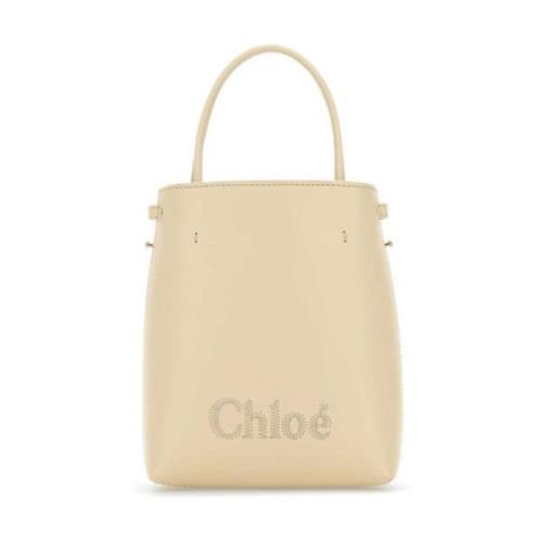 Chloé Slät kornläder axelväska Beige, Dam