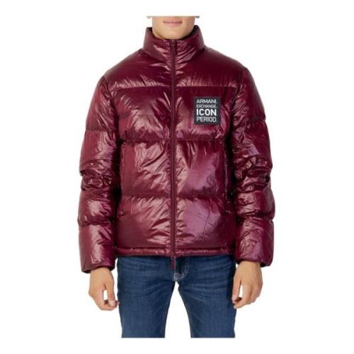 Armani Exchange Bordeaux Zip-Up Jacka Höst/Vinter Herr Red, Herr