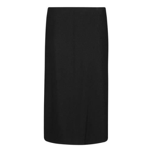 Jil Sander Svart Satineffekt Kjol Black, Dam