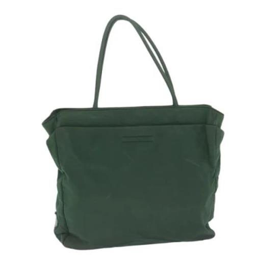 Prada Vintage Pre-owned Nylon totevskor Green, Dam