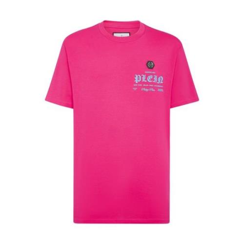 Philipp Plein Herr Fucsia T-shirts Polos Ss24 Pink, Herr