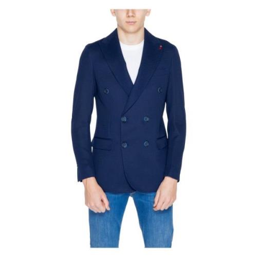 Mulish Stilig Blå Blazer med Reverskrage Blue, Herr