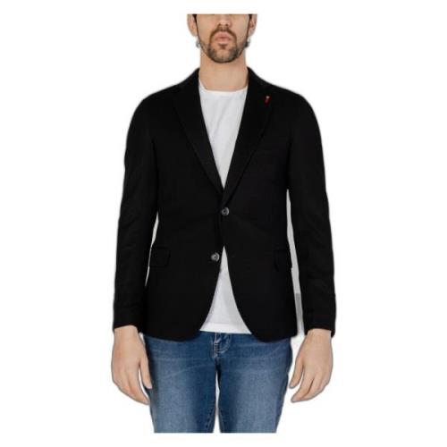 Mulish Stilig Svart Button-Up Blazer Black, Herr