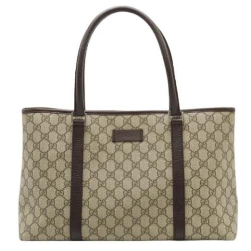 Gucci Vintage Pre-owned Canvas gucci-vskor Beige, Dam