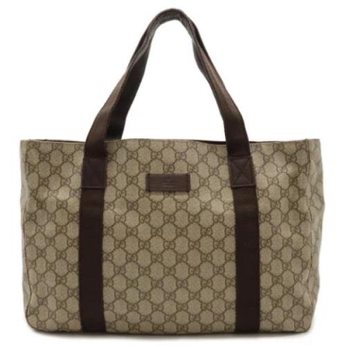 Gucci Vintage Pre-owned Canvas gucci-vskor Beige, Dam