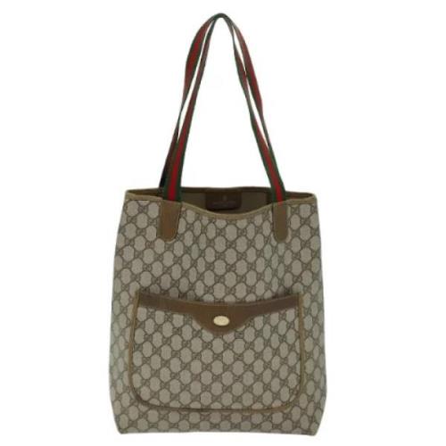 Gucci Vintage Pre-owned Canvas gucci-vskor Beige, Dam