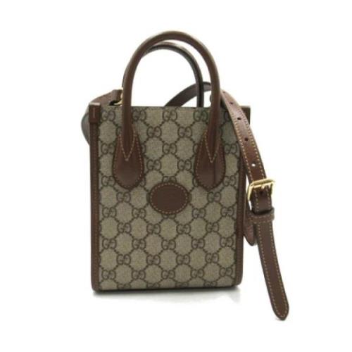 Gucci Vintage Pre-owned Canvas totevskor Brown, Dam