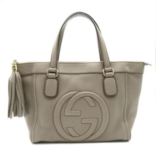 Gucci Vintage Pre-owned Laeder totevskor Gray, Dam