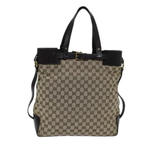 Gucci Vintage Pre-owned Canvas totevskor Beige, Dam