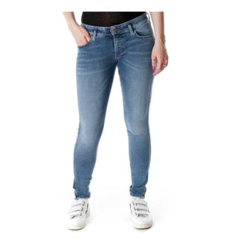 Diesel Super Skinny Low Zip Jeans Blue, Dam