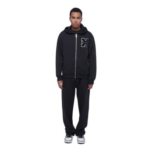 John Richmond Hoodie med dragkedja Black, Herr