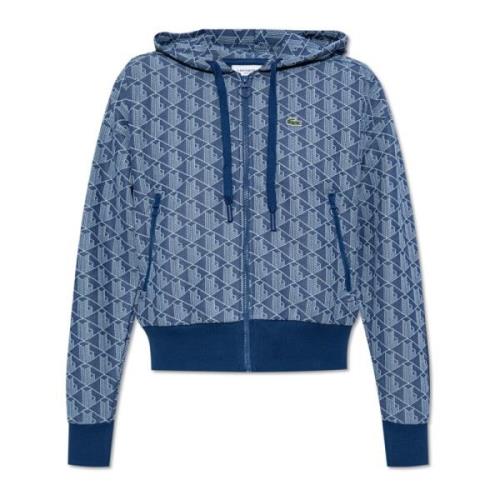 Lacoste Sweatshirt med Monogram Blue, Dam