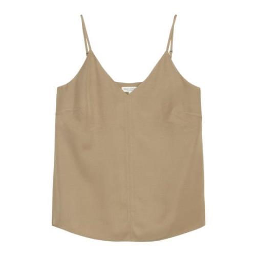 Marc O'Polo Spaghetti strap top regular Brown, Dam