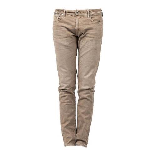 Pepe Jeans Stanley Jeans Straight Fit Tvättad Denim Beige, Herr