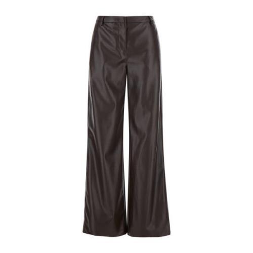 Plain Units Brun Eco Läder Regular Fit Byxor Brown, Dam