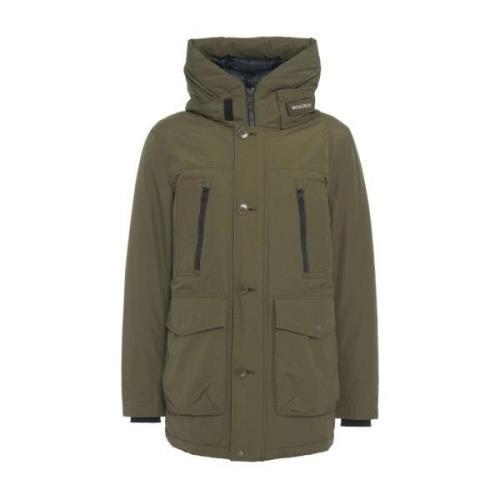 Woolrich Grön Parka Aw24 Handtvätt Green, Herr