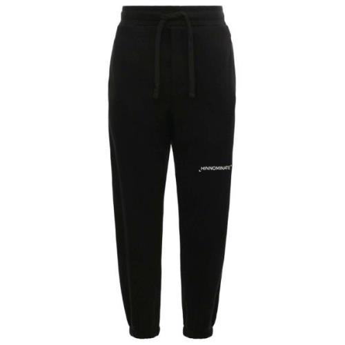 Hinnominate Svarta Bomulls Jeans Sweatpants Black, Herr