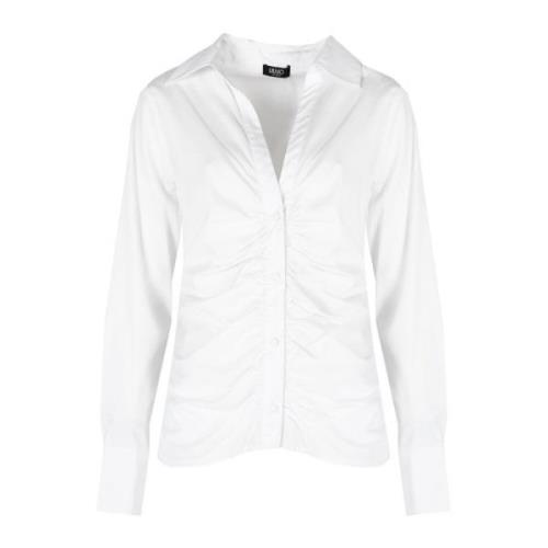 Liu Jo Elegant V-ringad Blus med Knappstängning White, Dam