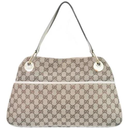 Gucci Vintage Pre-owned Canvas totevskor Beige, Dam