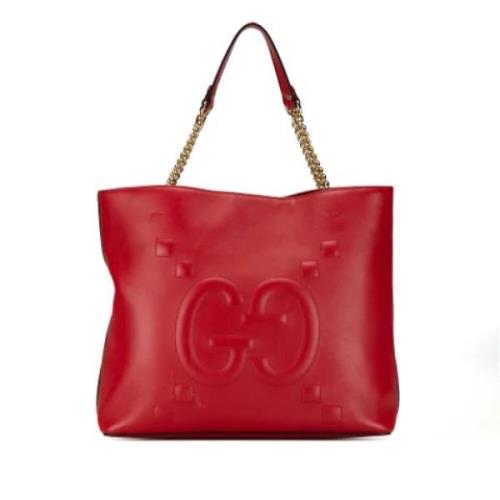 Gucci Vintage Pre-owned Laeder totevskor Red, Dam