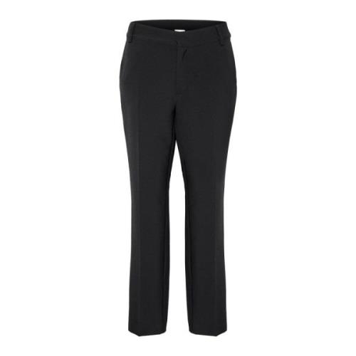 My Essential Wardrobe Skräddad Straight Pant Svart Black, Dam