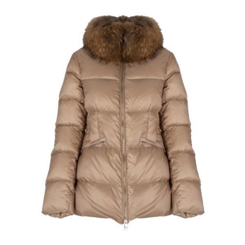 Liu Jo Elegant Päls Huva Jacka Beige, Dam