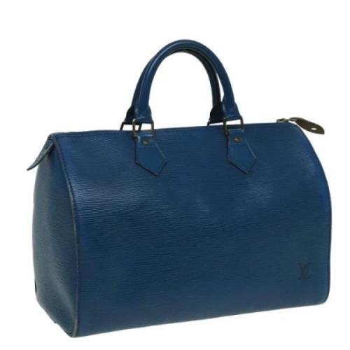 Louis Vuitton Vintage Pre-owned Laeder handvskor Blue, Dam