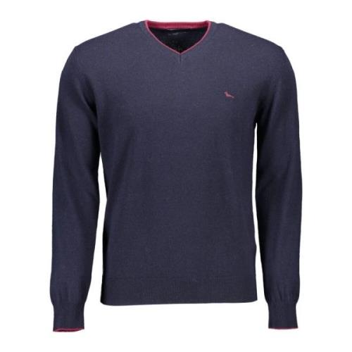 Harmont & Blaine Stilren V-ringad Pullover med Kontrasterande Accenter...