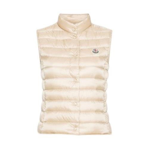 Moncler Quiltad Beige Dunväst Beige, Dam