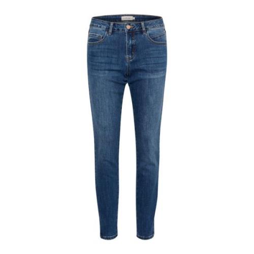 Cream Slim Fit Blå Denim Jeans Blue, Dam