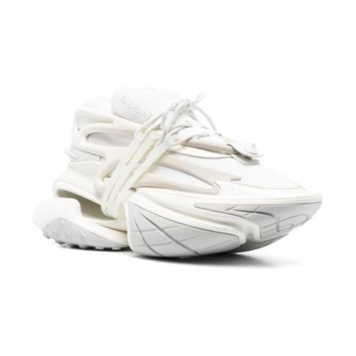 Balmain Vita Sneakers Stiliga Plattforms Skor White, Herr