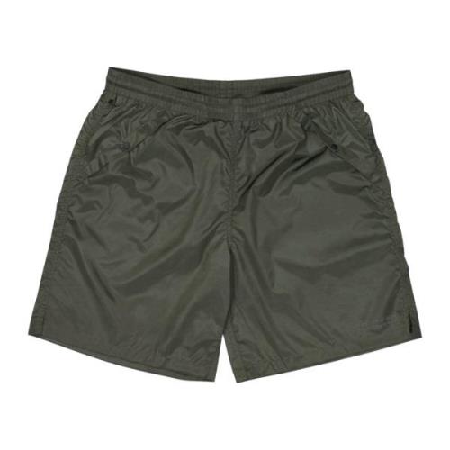 Moncler Logo Patch Badshorts Green, Herr