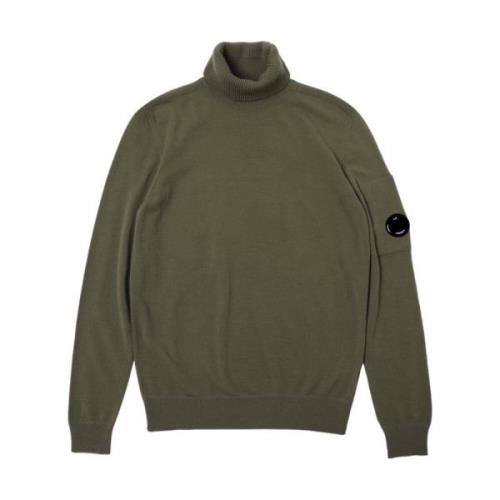 C.p. Company Sten Grå Logo Patch Sweater Gray, Herr