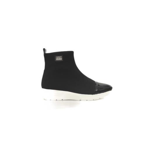 Cerruti 1881 Hög Topp Gummisula Sneakers Black, Dam