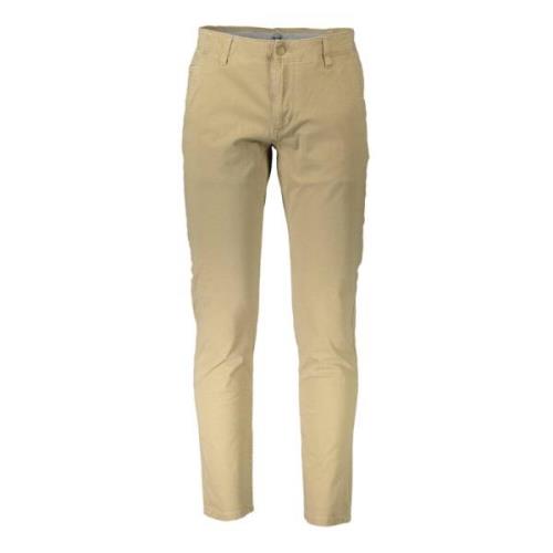 Dockers Beige Slim Byxor 4 Fickor Dragkedja Beige, Herr