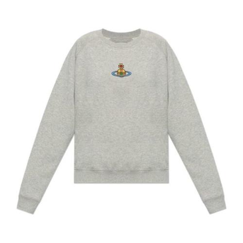 Vivienne Westwood Sweatshirt med logotyp Gray, Dam