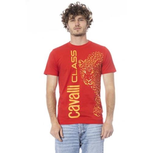 Cavalli Class Logo Print Kortärmad T-shirt Red, Herr