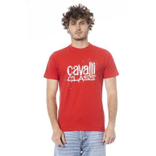 Cavalli Class Logo Print Kortärmad T-shirt Red, Herr