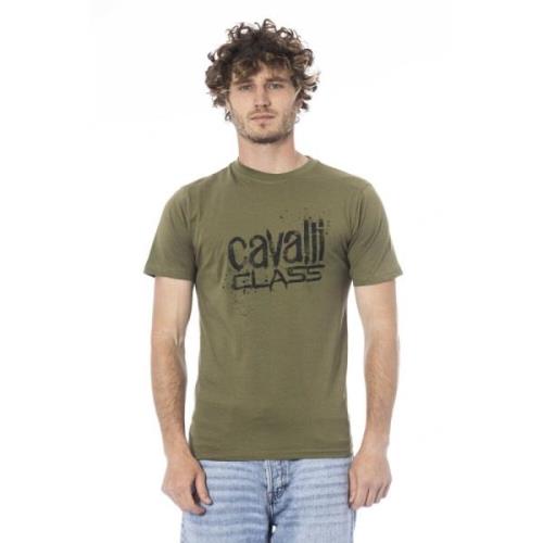 Cavalli Class Logo Print Kortärmad T-shirt Green, Herr