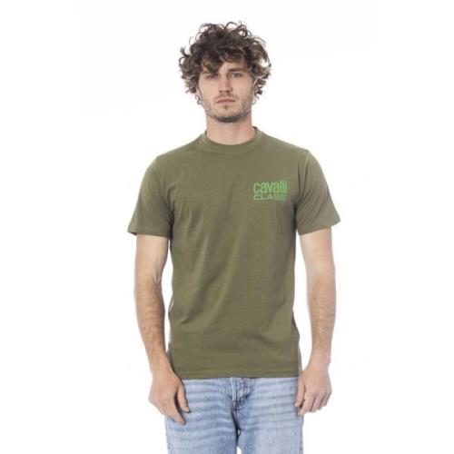 Cavalli Class Logo Print Kortärmad T-shirt Green, Herr