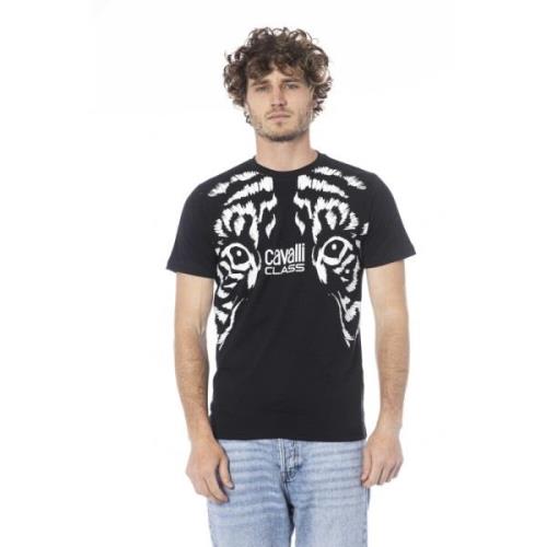 Cavalli Class Logo Print Kortärmad T-shirt Black, Herr